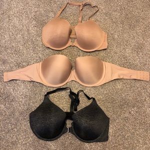 Bundle of 3 vs bras. 2 racer back, one strapless